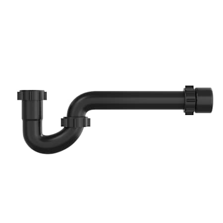 PROFLO 1-1/4" x 1-1/2" Plastic Slip-Joint P-Trap with PVC Marvel Connector Black