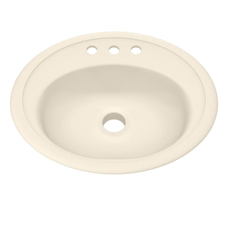 PROFLO Getchell 20" Oval Enameled Steel Drop In Bathroom Sink with Overflow and 3 Faucet Holes at 4" Centers Biscuit