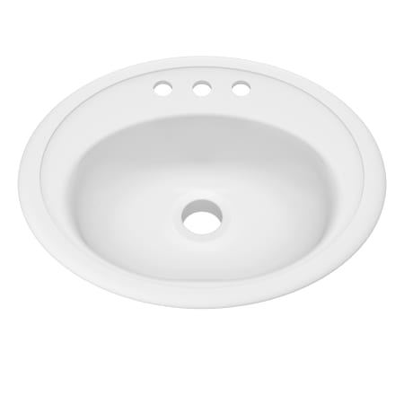 PROFLO Getchell 20" Oval Enameled Steel Drop In Bathroom Sink with Overflow and 3 Faucet Holes at 4" Centers White