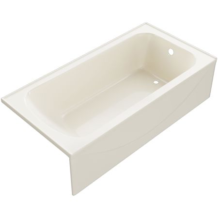 PROFLO Hillsboro 60" x 30" Three Wall Alcove Acrylic Soaking Tub with Right Drain and Overflow Biscuit