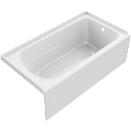 PROFLO Hillsboro 60" Three Wall Alcove Acrylic Soaking Tub with Right Drain White