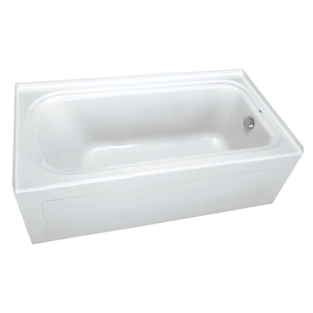 PROFLO Hillsboro 60" x 42" Three Wall Alcove Acrylic Soaking Tub with Left Drain and Overflow White