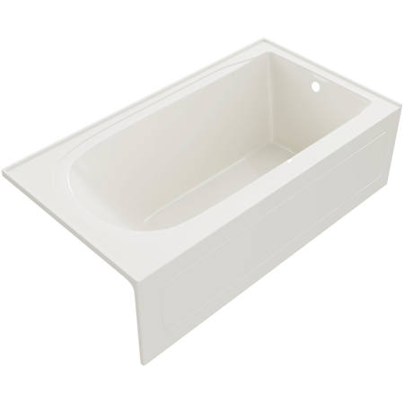 PROFLO Hillsboro 66" x 36" Three Wall Alcove Acrylic Soaking Tub with Right Drain and Overflow Biscuit
