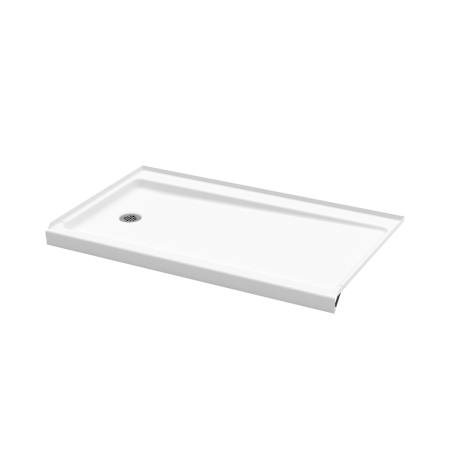 PROFLO Bannack 60" x 30" Rectangular Shower Base with Single Threshold and Left Drain White