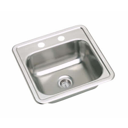 PROFLO 15" Single Basin Drop In Stainless Steel Kitchen Sink with 1 Faucet Hole Stainless Steel
