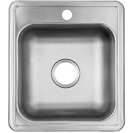 PROFLO 17" Drop In Single Basin Stainless Steel Kitchen Sink Stainless Steel