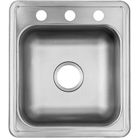 PROFLO 17" Drop In Single Basin Stainless Steel Kitchen Sink Stainless Steel