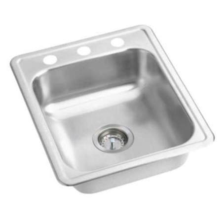 PROFLO 17" Single Bowl Stainless Steel Kitchen Sink Stainless Steel