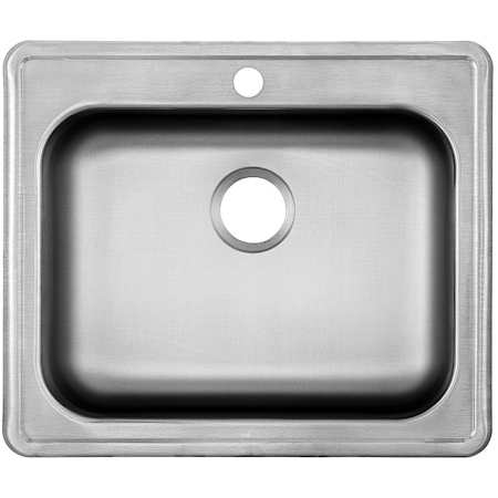 PROFLO 25" Drop In Single Basin Stainless Steel Kitchen Sink Stainless Steel