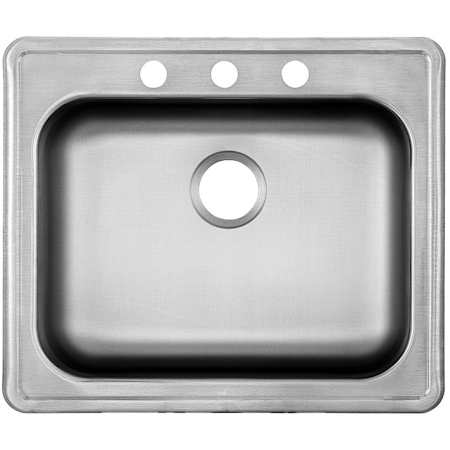 PROFLO 25" Drop In Single Basin Stainless Steel Kitchen Sink Stainless Steel