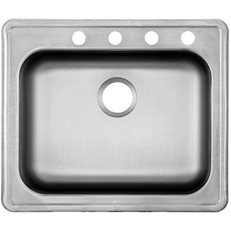 PROFLO 25" Drop In Single Basin Stainless Steel Kitchen Sink Stainless Steel