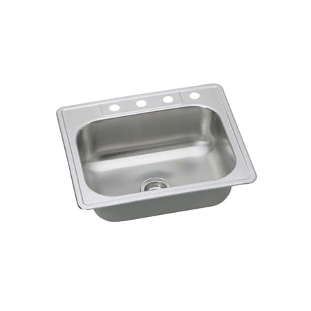 PROFLO 25" Single Basin Drop In Stainless Steel Kitchen Sink with 3 Faucet Holes Stainless Steel