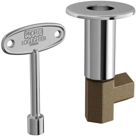PROFLO Angle Log Lighter Valve with Key Chrome