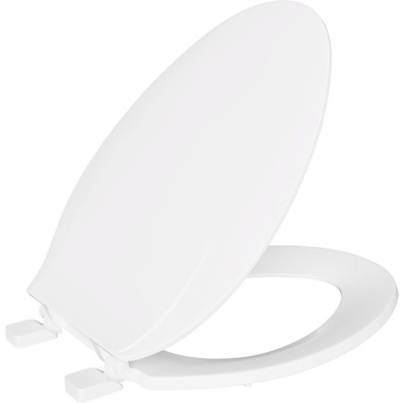 PROFLO Elongated Closed-Front Toilet Seat and Lid White