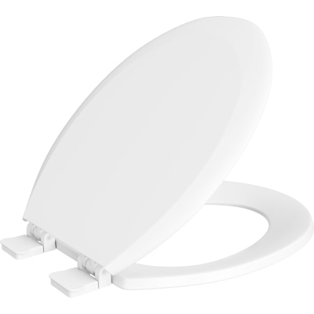 PROFLO Round Closed-Front Toilet Seat with Quick Release and Lid White