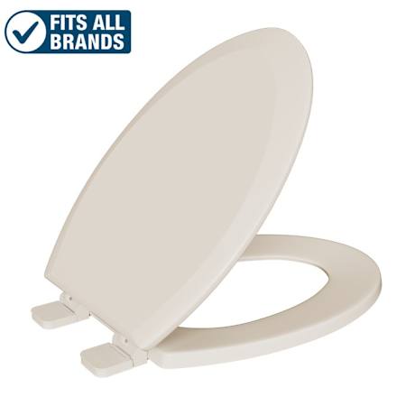 PROFLO Elongated Closed-Front Toilet Seat with Quick Release and Lid Biscuit