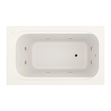 PROFLO Lansford 60" x 36" Drop In Acrylic Whirlpool Tub with Reversible Drain and Overflow Biscuit