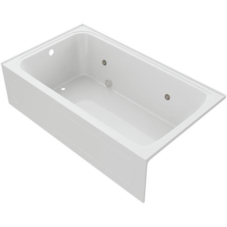 PROFLO Plus A 72" x 42" Alcove 8 Jet Whirlpool Bath Tub with Skirt and Left Hand Pump White