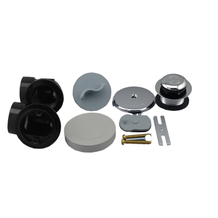 PROFLO 1-1/2" Brass Toe Tap Tub Drain Kit - with Overflow Chrome