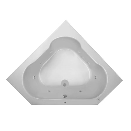 PROFLO Plus A 60" x 60" Whirlpool Bathtub with 8 Hydro Jets and EasyCare Acrylic - Drop In or Corner Alcove Installation (Right Hand Pump) White