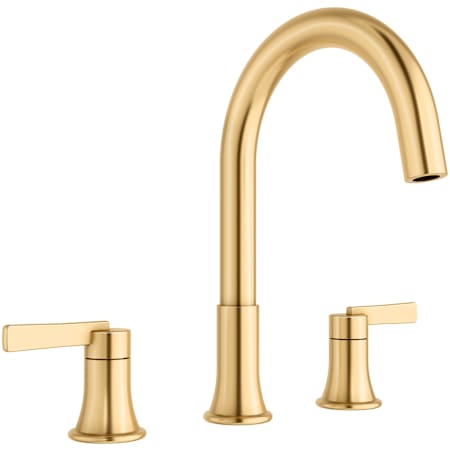 PROFLO Orrs 1.2 GPM Widespread Bathroom Faucet with Pop-Up Drain Assembly Brushed Gold