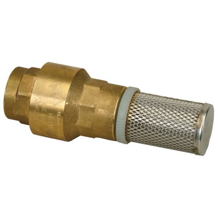 PROFLO 1" Brass Foot Valve with Stainless Steel Filter N/A
