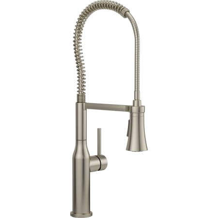 PROFLO Basque 1.5 GPM Single Hole Pre-Rinse Pull Down Kitchen Faucet Brushed Nickel