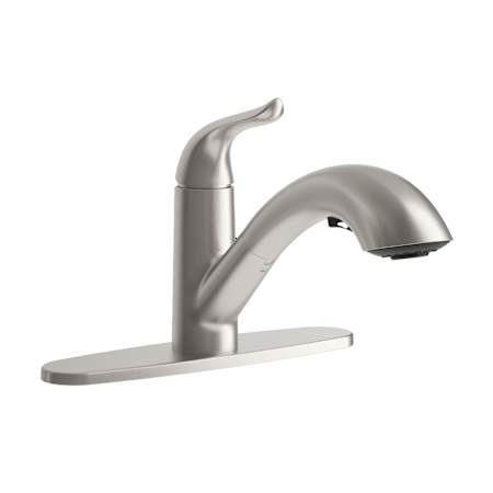 PROFLO Poulsen 1.5 GPM Single Hole Kitchen Faucet Brushed Nickel