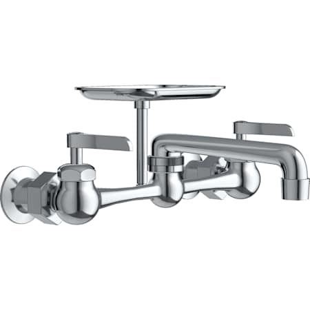 PROFLO 1.75 GPM Wall Mounted Kitchen Faucet with Soap Dish Chrome