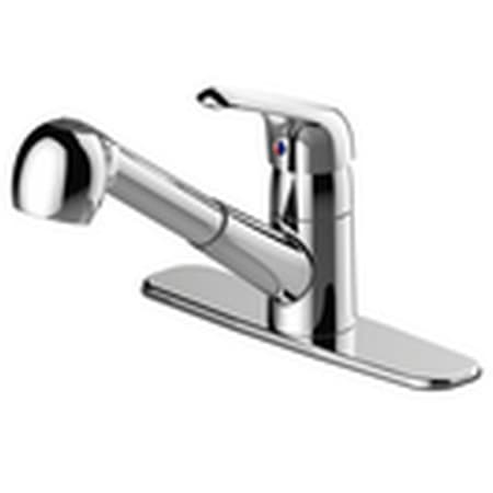 PROFLO Edgebrook 1.8 GPM Single Hole Kitchen Faucet - Includes Escutcheon Polished Chrome
