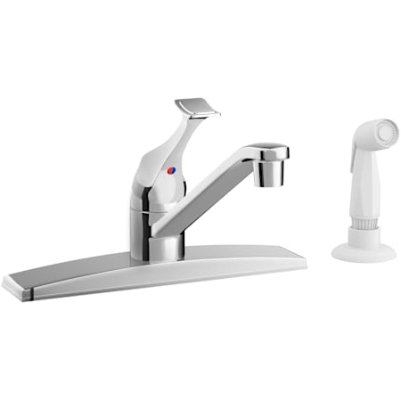PROFLO Cliffmont 1.5 GPM Single Hole Kitchen Faucet - Includes Side Spray and Escutcheon Chrome