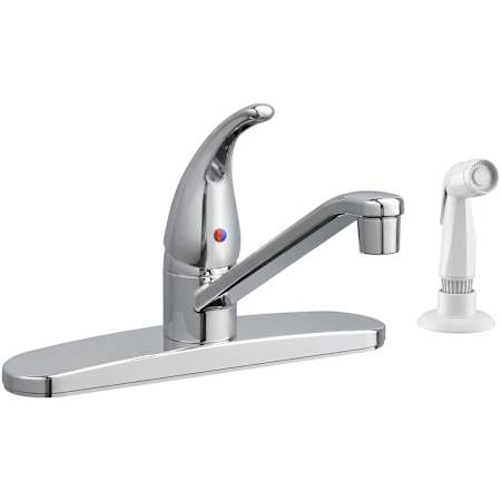PROFLO Heathcote 1.5 GPM Single Hole Kitchen Faucet - Includes Side Spray and Escutcheon Chrome