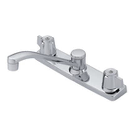 PROFLO Double Handle Kitchen Faucet Polished Chrome