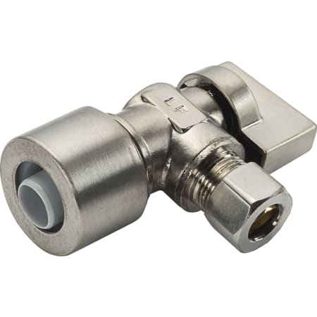 PROFLO FastFit 5/8" Push x 3/8" OD Angle Stop Quarter 1/4" Turn Brushed Nickel
