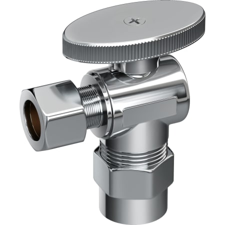 PROFLO 1/2" x 3/8" Quarter Turn Angle Valve Chrome