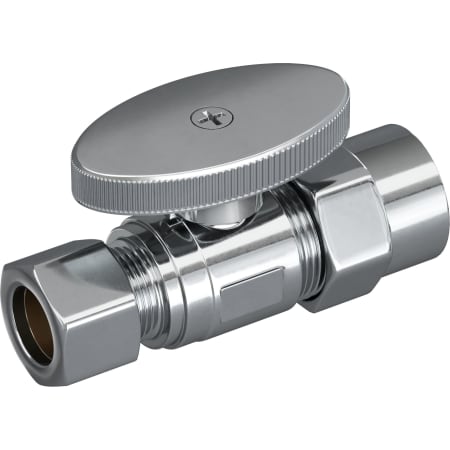 PROFLO 1/2" x 3/8" Quarter Turn Straight Valve Chrome