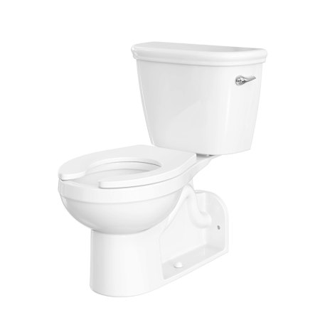 PROFLO 1600 Series 1 GPF Two-Piece Round Toilet with Right Hand Trip Lever and Rear Outlet White