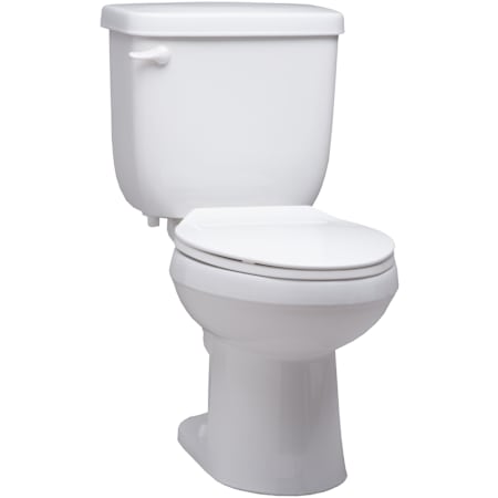PROFLO Jerritt 1.28 GPF Two Piece Elongated Toilet with Left Hand Lever White