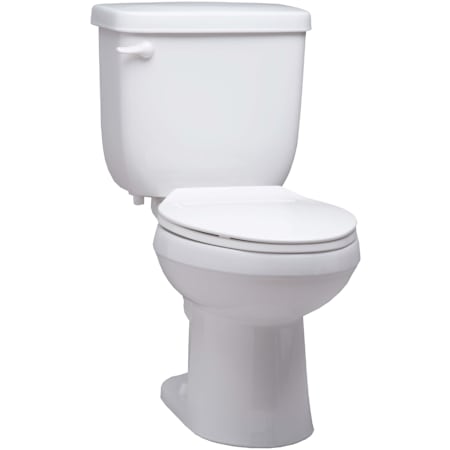 PROFLO Jerritt 1.28 GPF Elongated Two Piece Toilet in White with 10" Rough-In with Left-Hand Trip Lever White