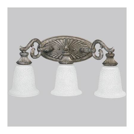 Progress Lighting Caress 4 Light 35" Wide Bathroom Vanity Light with Water Glass Shades Golden Baroque