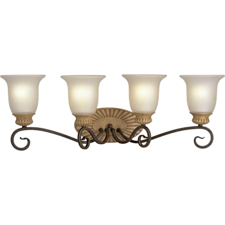 Progress Lighting Status 3 Light 23-3/4" Wide Bathroom Vanity Light with Etched Linen Glass Shades Pietra Crackle