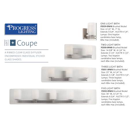 The Coupe Bath Collection from Progress Lighting