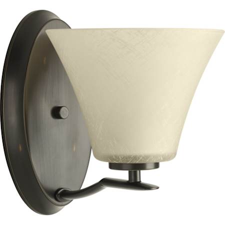 Progress Lighting Bravo 9" Tall Single Light Bathroom Sconce with Bell Shade Antique Bronze