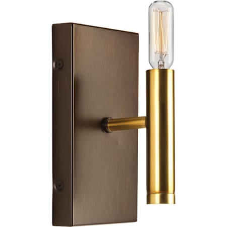 Progress Lighting Draper Bathroom Wall Sconce with 1 Light - 8" Tall Antique Bronze