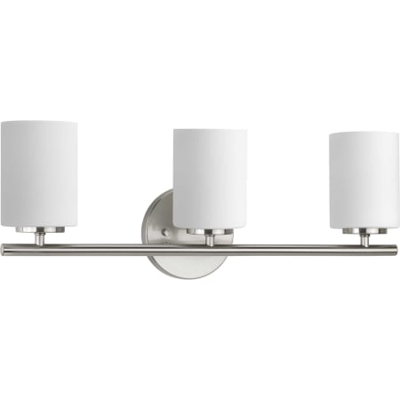 Progress Lighting Replay 3 Light 22" Wide Bathroom Vanity Light with Etched Glass Shades Brushed Nickel