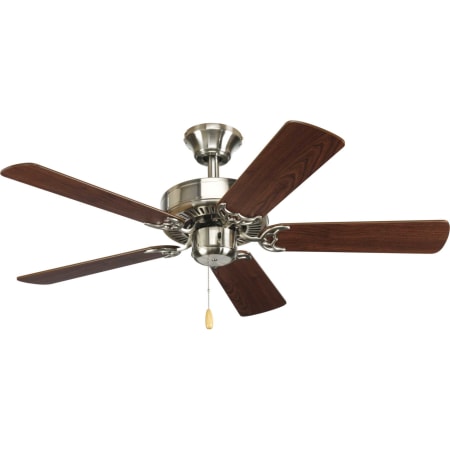 Progress Lighting Builder 42" 5 Blade Indoor Ceiling Fan - Blades Included Brushed Nickel