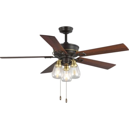 Progress Lighting Teasley 56" 5 Blade Indoor Ceiling Fan - Light Kit Included Architectural Bronze