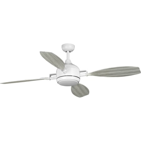 Progress Lighting Rudder 56" 4 Blade LED Indoor Ceiling Fan with Remote Control Satin White