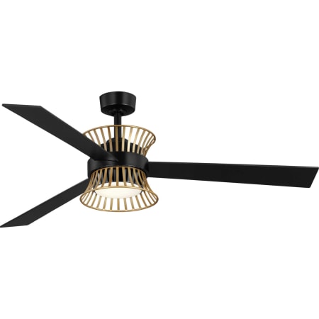 Progress Lighting Bisbee 56" 3 Blade Indoor LED Ceiling Fan Matte Black