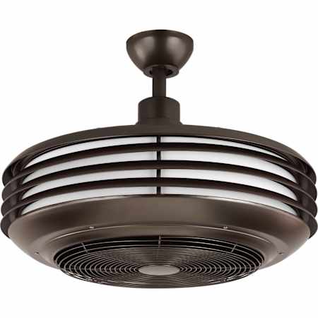 Progress Lighting Sanford 22-7/8" 3 Blade Indoor / Outdoor Ceiling Fan - Remote Control and LED Light Kit Included Architectural Bronze
